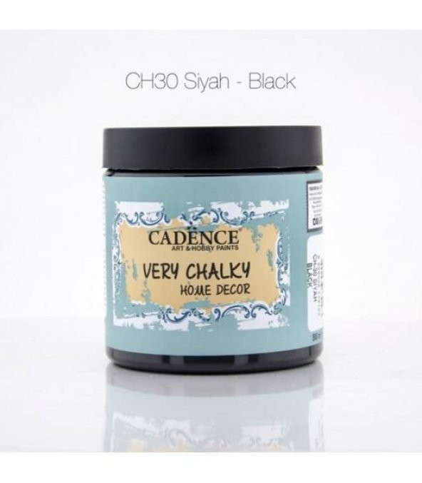 Cadence Very Chalky Home Decor Mobilya Boyası 500 ml. CH-30 SİYAH ürün görseli 1