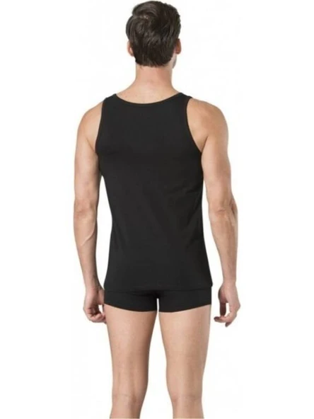 Erkek Stretch Atlet Boxer Takım Siyah - Resim 3