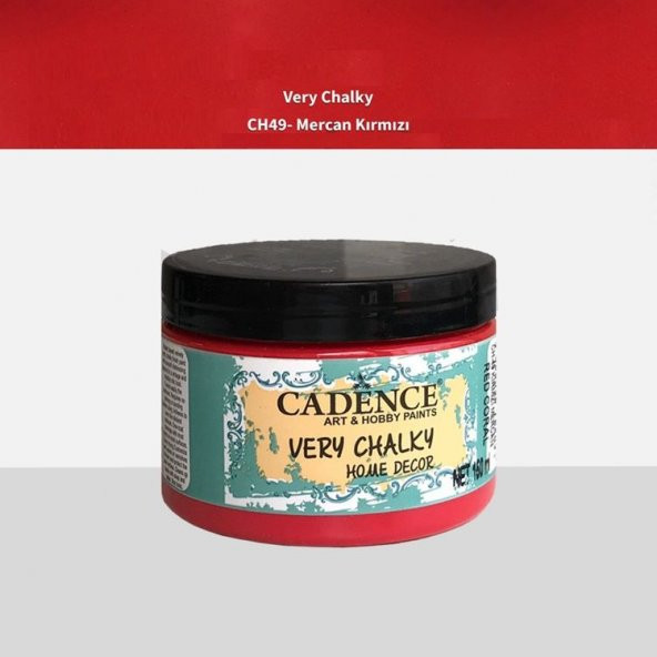 Cadence Very Chalky Home Decor Mobilya Boyası 150 ml. CH-49 KIRMIZI MERCAN ürün görseli 1