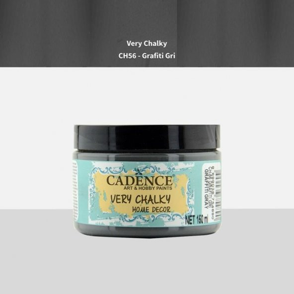 Cadence Very Chalky Home Decor Mobilya Boyası 150 ml. CH-56 GRAFİTİ GRİ ürün görseli 1