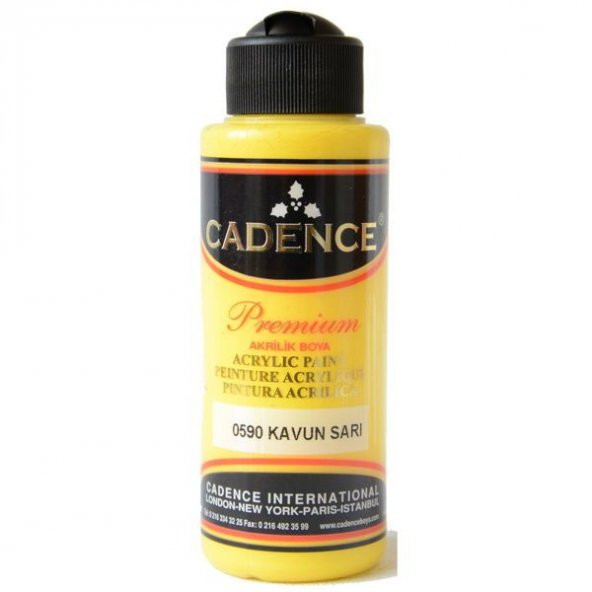 Cadence Premium Akrilik Boya 120 ml. 0590 Kavun Sarı ürün görseli 1