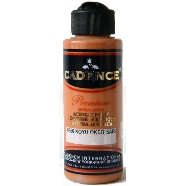 Cadence Premium Akrilik Boya 120 ml. 0850 K. Oksit Sarı ürün görseli 1