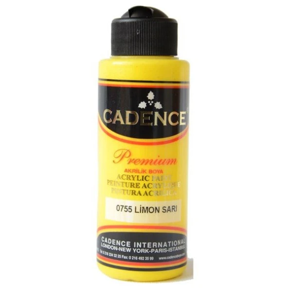 Cadence Premium Akrilik Boya 120 ml. 0755 Limon Sarısı ürün görseli 1