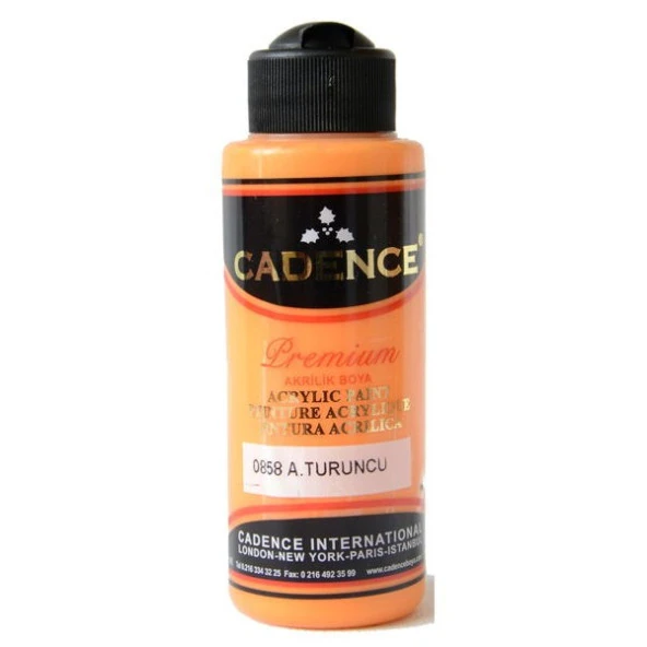 Cadence Premium Akrilik Boya 120 ml. 0858 A. Turuncu ürün görseli 1