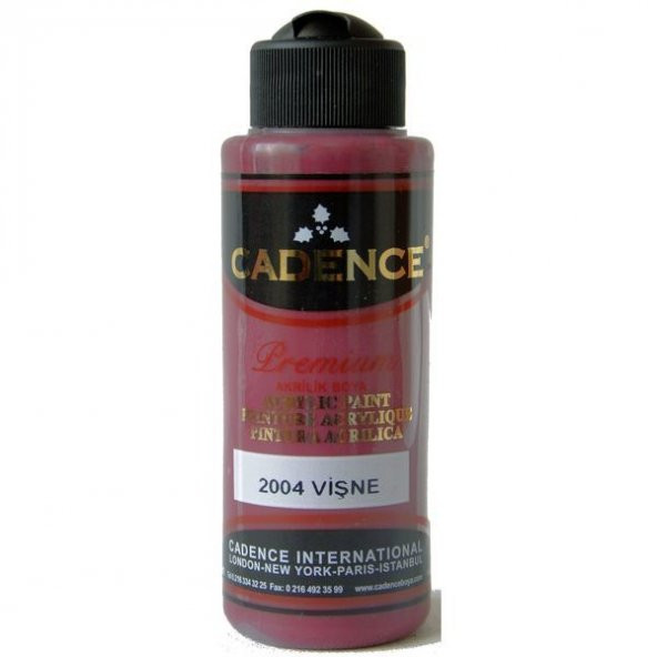 Cadence Premium Akrilik Boya 120 ml. 2004 Vişne ürün görseli 1
