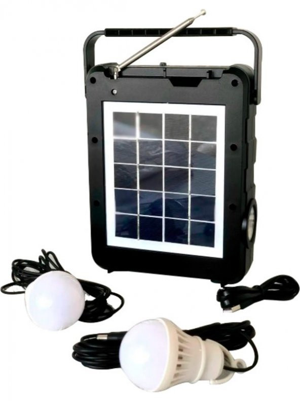 ÇELİKWORK Güneş Enerjili Radyolu Kamp Işığı, Solar Kamp Lambası, Bluetooth Hoparlör, USB ve Sd Girişli, Şarjlı ürün görseli 1