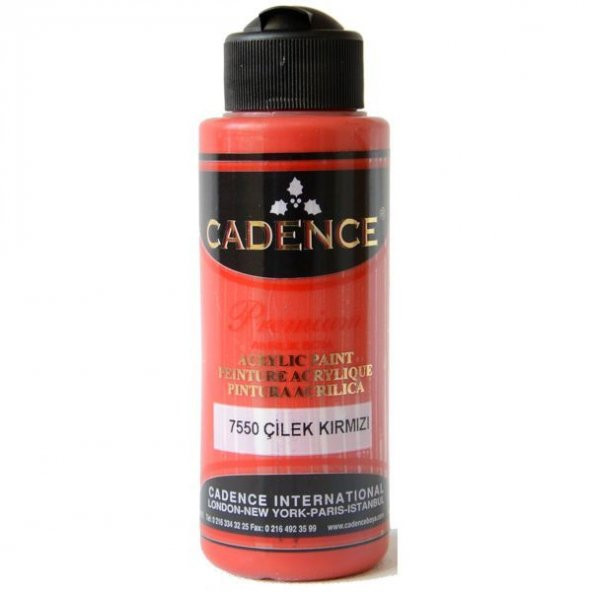 Cadence Premium Akrilik Boya 120 ml. 7550 Çilek Kırmızı ürün görseli 1