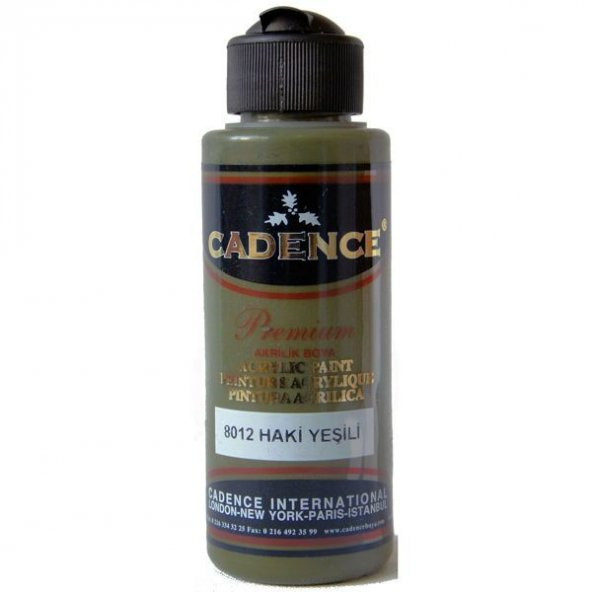 Cadence Premium Akrilik Boya 120 ml. 8012 Haki Yeşil ürün görseli 1