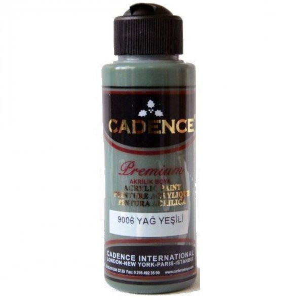 Cadence Premium Akrilik Boya 120 ml. 9006 Yağ Yeşili ürün görseli 1