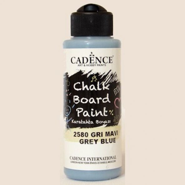 Cadence Chalkboard Paint Karatahta Boyası 120 ml. 2580 Gri Mavi ürün görseli 1