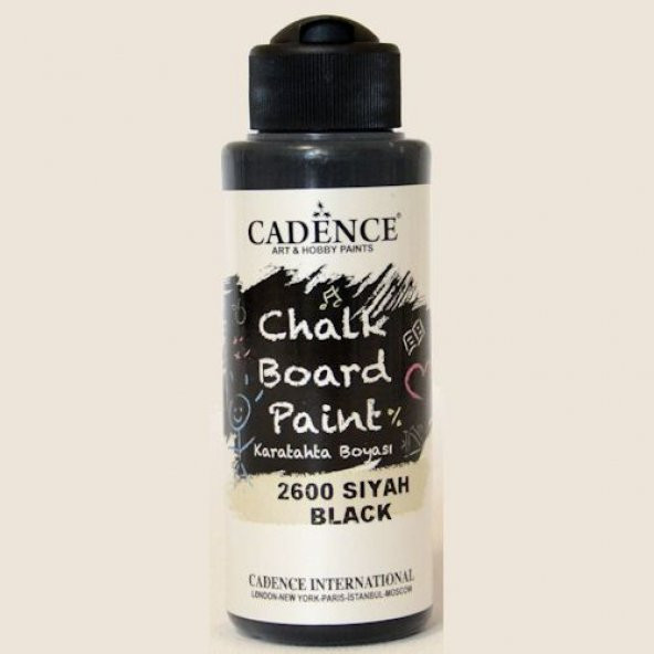 Cadence Chalkboard Paint Karatahta Boyası 120 ml. 2600 Siyah ürün görseli 1