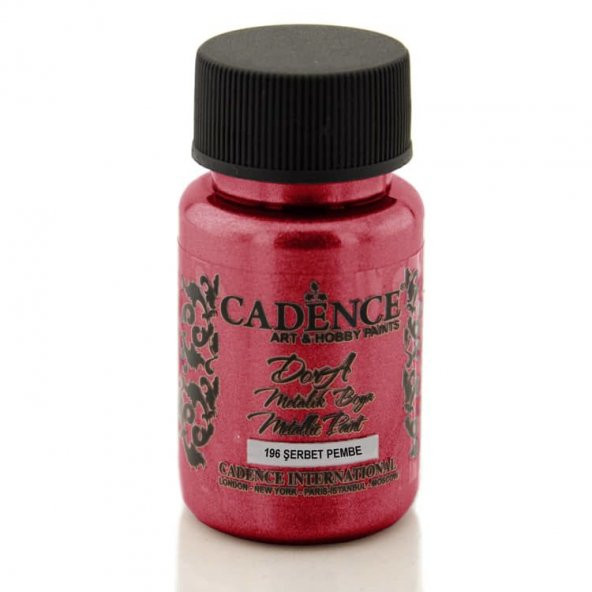 Cadence Dora Metalik Boya 50 ml. 196 Şerbet Pembe ürün görseli 1