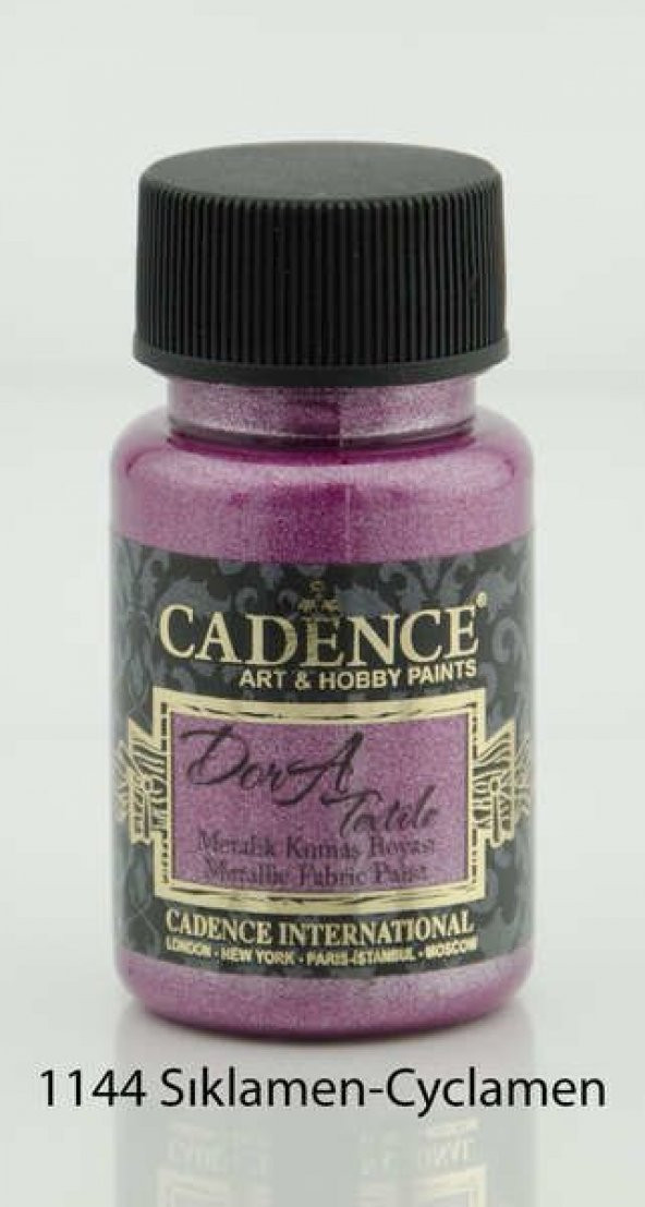 Cadence Dora Textile Metalik Kumaş Boyası 50 ml. 1144 SIKLAMEN ürün görseli 1