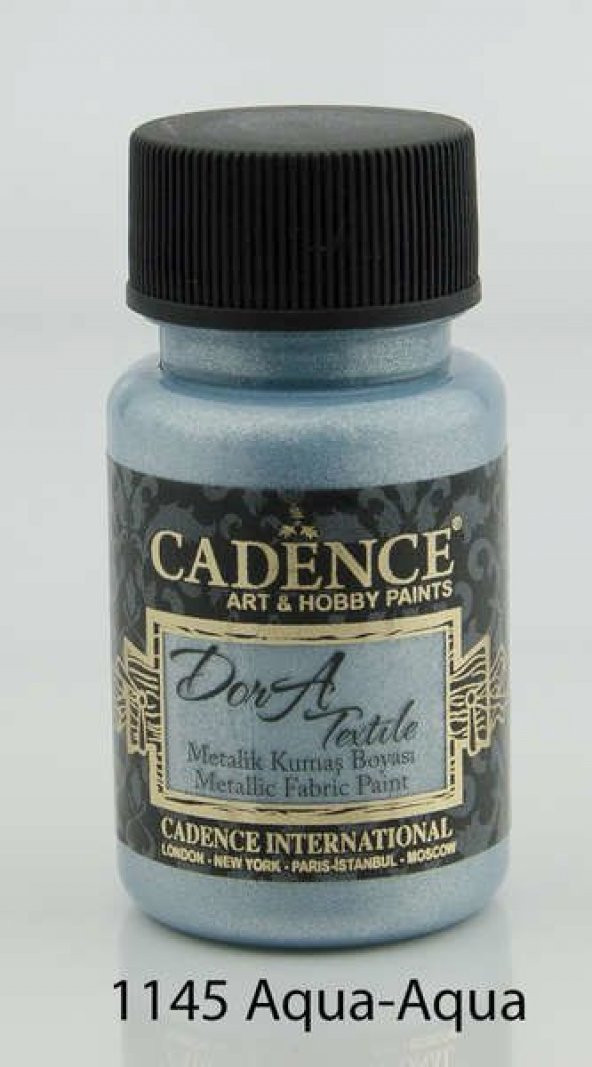 Cadence Dora Textile Metalik Kumaş Boyası 50 ml. 1145 AQUA ürün görseli 1