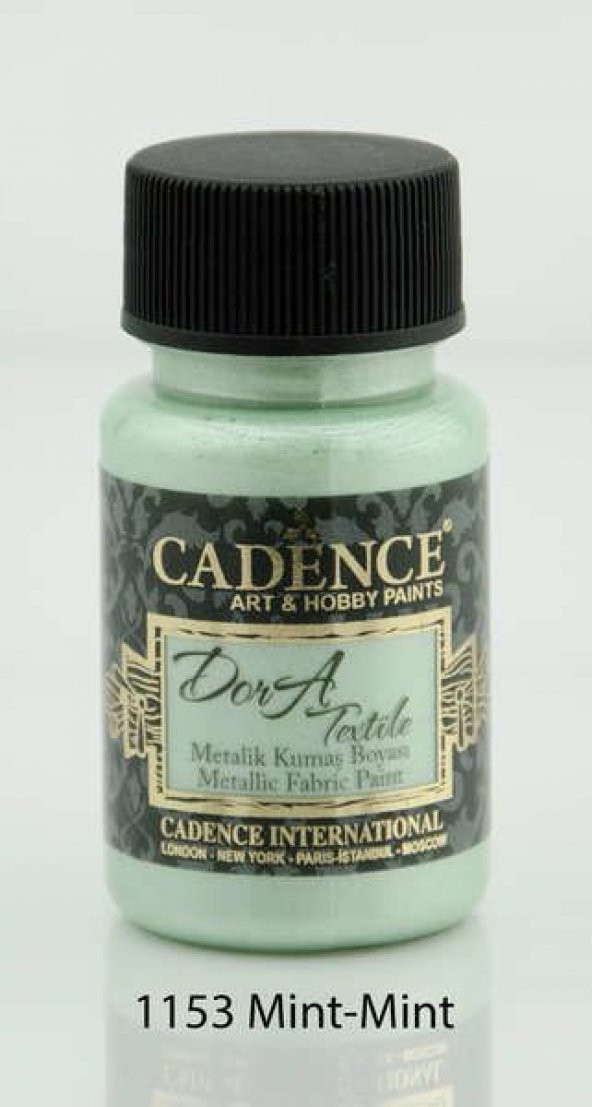 Cadence Dora Textile Metalik Kumaş Boyası 50 ml. 1153 MİNT ürün görseli 1