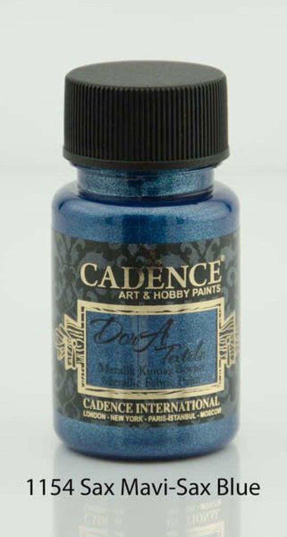 Cadence Dora Textile Metalik Kumaş Boyası 50 ml. 1154 SAKS MAVİ ürün görseli 1