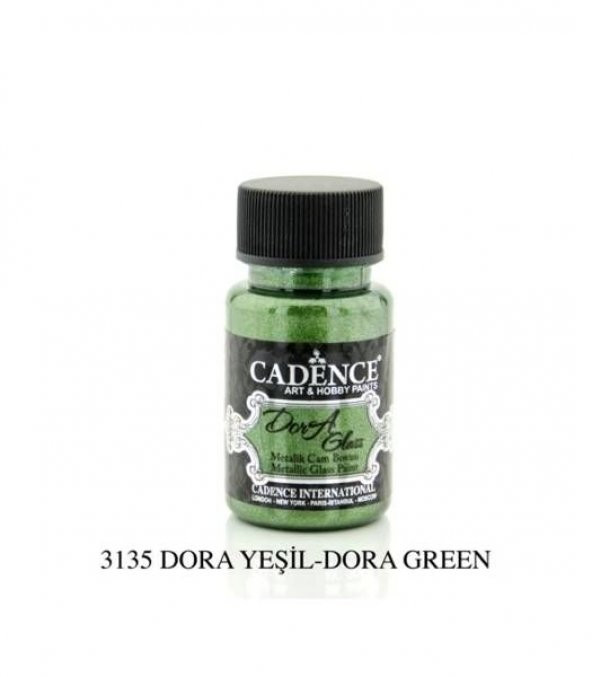Cadence Dora Glass Metalik Cam Boyası 50 ml. 3135 YEŞİL ürün görseli 1