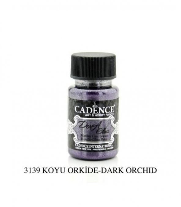 Cadence Dora Glass Metalik Cam Boyası 50 ml. 3139 KOYU ORKİDE ürün görseli 1
