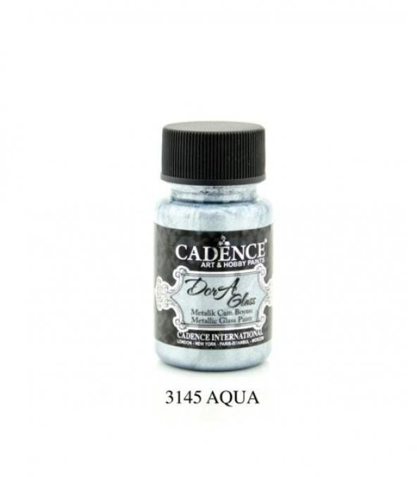Cadence Dora Glass Metalik Cam Boyası 50 ml. 3145 AQUA ürün görseli 1