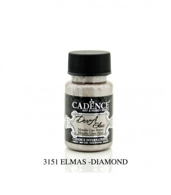 Cadence Dora Glass Metalik Cam Boyası 50 ml. 3151 ELMAS ürün görseli 1