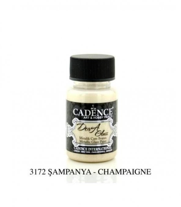 Cadence Dora Glass Metalik Cam Boyası 50 ml. 3172 ŞAMPANYA ürün görseli 1