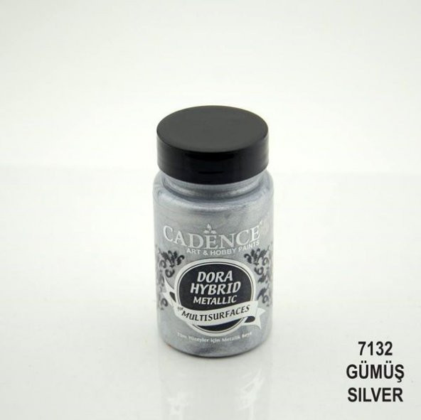 Cadence Dora Hybrid Metallic For Multisurfaces Her Yüzey İçin Akrilik Boya 90 ml. 7132 GÜMÜŞ ürün görseli 1