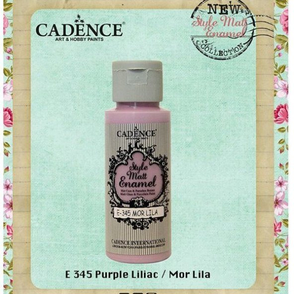 Cadence Style Matt Enamel Cam & Porselen Boyası 59 ml. E-345 Mor Lila ürün görseli 1