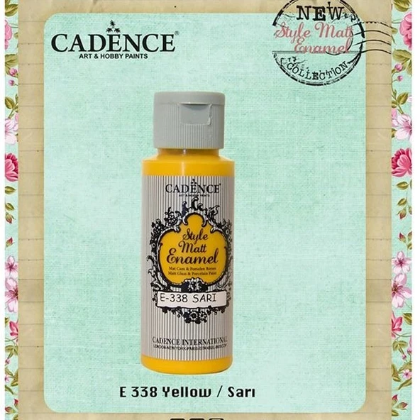Cadence Style Matt Enamel Cam & Porselen Boyası 59 ml. E-338 Sarı ürün görseli 1