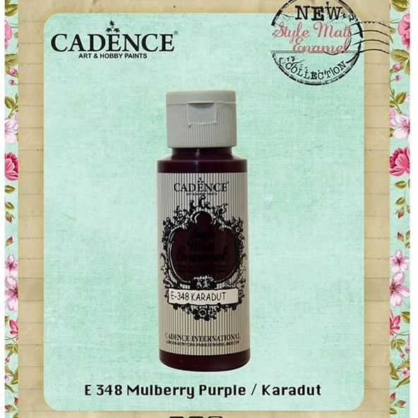 Cadence Style Matt Enamel Cam & Porselen Boyası 59 ml. E-348 Karadut ürün görseli 1