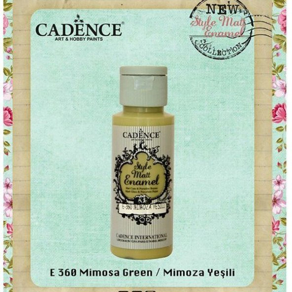 Cadence Style Matt Enamel Cam & Porselen Boyası 59 ml. E-360 Mimoza Yeşili ürün görseli 1