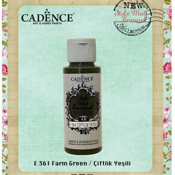 Cadence Style Matt Enamel Cam & Porselen Boyası 59 ml. E-361 Çiftlik Yeşili ürün görseli 1