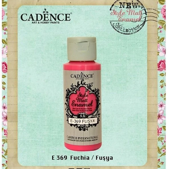 Cadence Style Matt Enamel Cam & Porselen Boyası 59 ml. E-369 Fuşya ürün görseli 1
