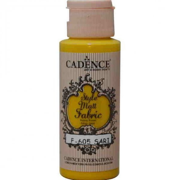 Cadence Style Matt Fabric Kumaş Boyası F-605 Sarı ürün görseli 1