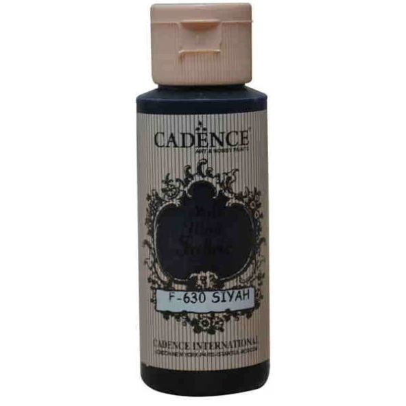 Cadence Style Matt Fabric Kumaş Boyası F-630 Siyah ürün görseli 1