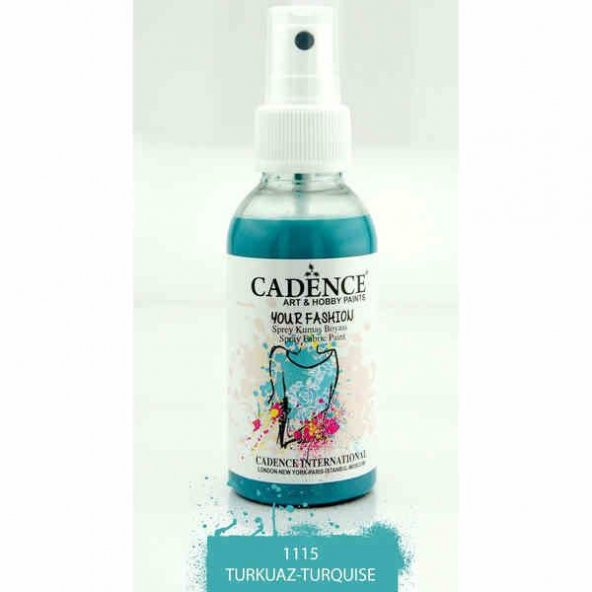 Cadence Your Fashion Sprey Kumaş Boyası 100 ml. 1115 TURKUAZ ürün görseli 1