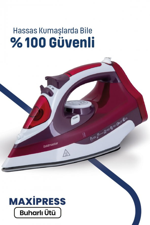 Goldmaster GM-7613K MaxiPress 2200W Buharlı Ütü  ürün görseli 1