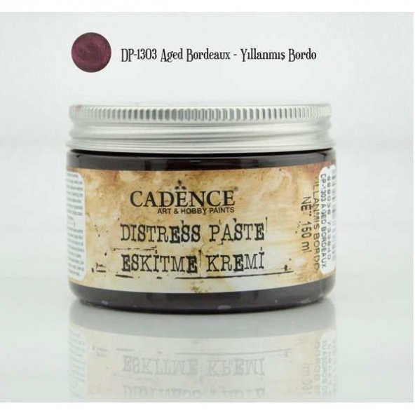 Cadence Distress Paste Eskitme Kremi 150 ml. 1303 YILLANMIŞ BORDO ürün görseli 1