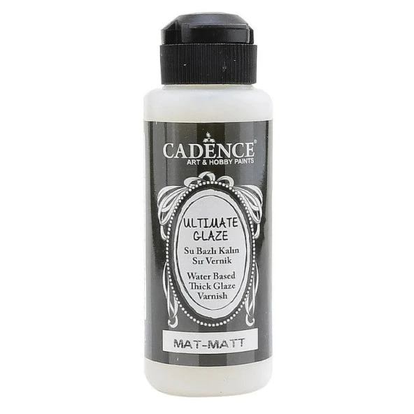 Cadence Ultimate Glaze Su Bazlı Sır Vernik MAT 120 ml. ürün görseli 1