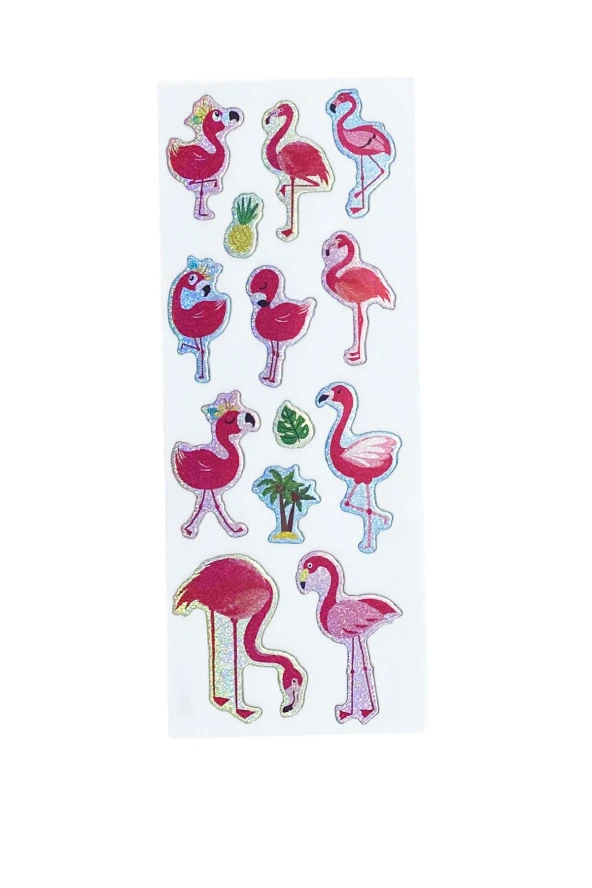 Sticker Kabartmalı Stiker Defter, Planlayıcı Etiket Flamingo (cb466) 16x7 cm ürün görseli 1