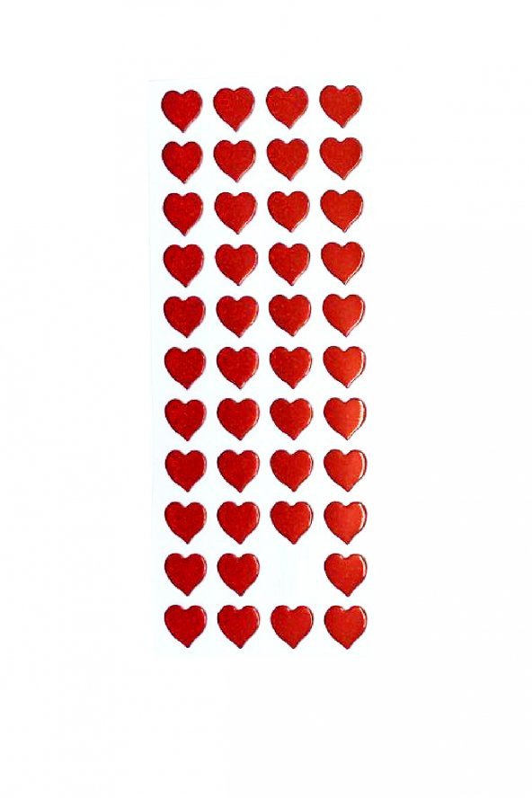 Sticker Kabartmalı Stiker Defter, Planlayıcı Etiket Kalp (cb469) 16x7 cm ürün görseli 1