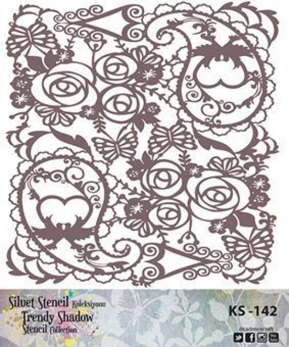 Cadence Siluet (Kenarsız) Stencil KS-142 ürün görseli 1
