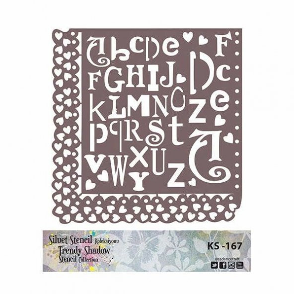 Cadence Siluet (Kenarsız) Stencil KS-167 ürün görseli 1