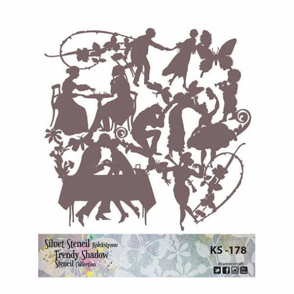 Cadence Siluet (Kenarsız) Stencil KS-178 ürün görseli 1