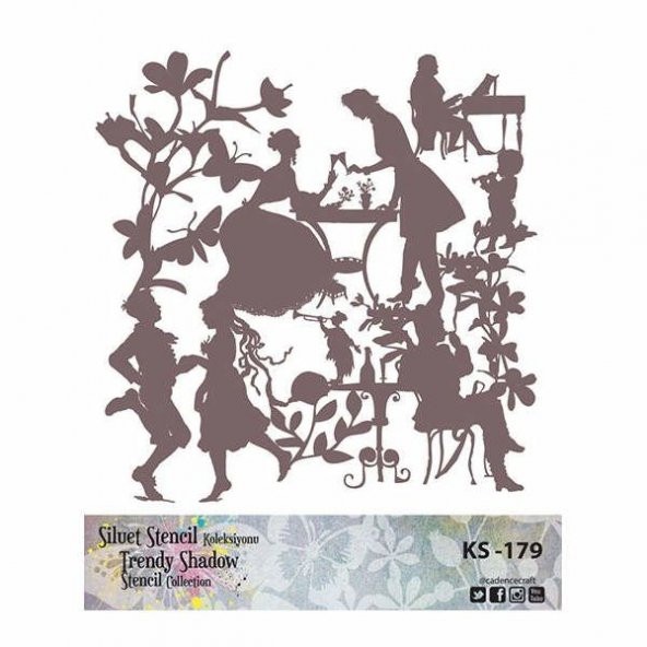Cadence Siluet (Kenarsız) Stencil KS-179 ürün görseli 1