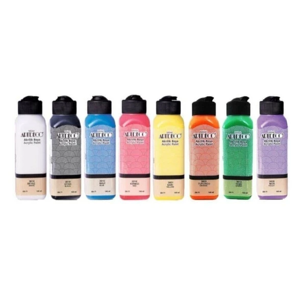 Artdeco Akrilik Boya 140 ml. x 8 Temel Renk Set ürün görseli 1
