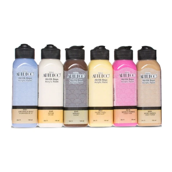 Artdeco Akrilik Boya 140 ml. x 6 Renk Cupcake Set ürün görseli 1