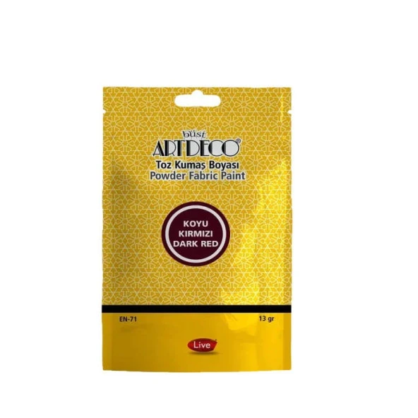 Artdeco Toz Kumaş Boyası 13 gr Koyu Kırmızı 1107 ürün görseli 1