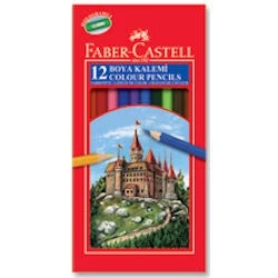 Faber Castell Kuru Boya 12 Renk Tam Boy ürün görseli 1