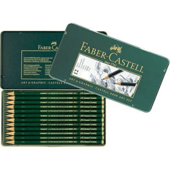 Faber Castell 9000 Dereceli Kalem Art Set (8B-2H) ürün görseli 1