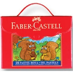 Faber Castell Plastik Çantalı Tutuculu Pastel Boya 18 Renk ürün görseli 1